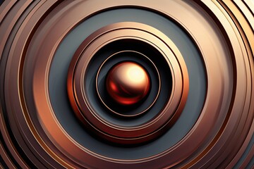 Poster - Radiant Bronze Halftone Oval Background for Technology and Science Design