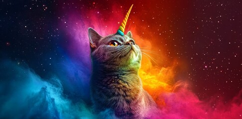 Wall Mural - Beautiful cats and fantasy themes accompanied by explosion effects, along with mobile and computer wallpapers and backgrounds