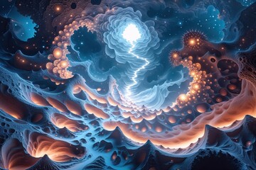 Poster - Revolutionary Fractal Terrain Design with Cutting Edge Illumination Technology