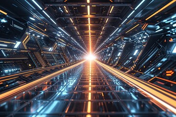 Poster - Futuristic Technology Abstract Background with Dynamic Graphics and Modern Design