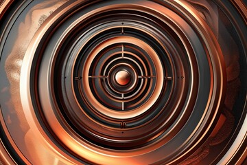 Poster - Bronze Halftone Oval Background for Technology and Science Design