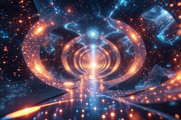 Poster - Immersive Digital Universe with Dynamic Particles and Connections Technology