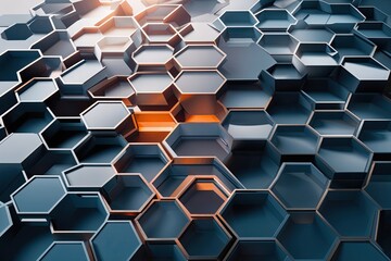 Poster - Creative Hexagonal Abstract Design for Cutting Edge Technology Presentations