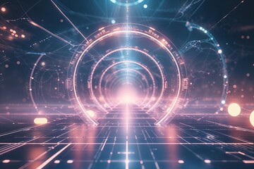 Poster - Ethereal Technology Background with Surreal Glow and Otherworldly Aesthetic