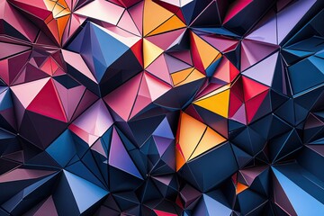 Poster - Geometric Polygonal Abstract Technology Network Background Design