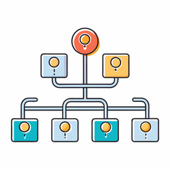 Poster - Hierarchical structure chart organization network diagram