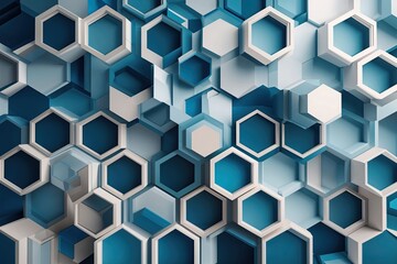 Poster - Hexagonal Abstract Background Design for Healthcare Technology and Medical Innovation