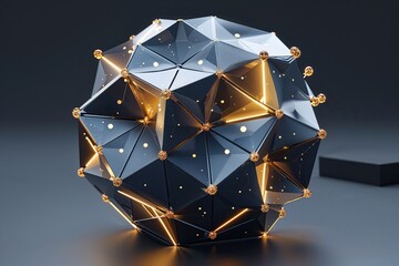Poster - Advanced Polygonal Digital Framework with Node Interaction and Technology Integration