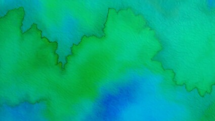 Poster - Abstract Watercolor Background Green and Blue Hues