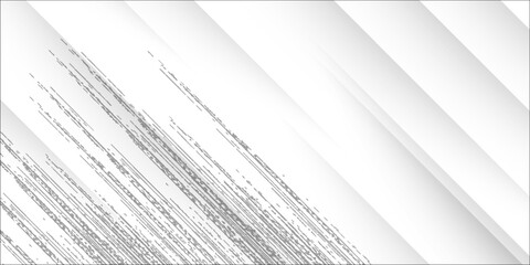 Poster - Modern abstract white background with diagonal lines and subtle shadows, creating a clean and futuristic design.
