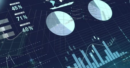 Poster - On loading, dashboard gauges dropping and rising, charts adjusting, labels fading for data refresh