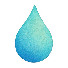 Wall Mural - png blue watercolor drop illustration.