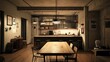 © Dina - Modern, Industrial-Style Kitchen/Dining Area