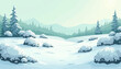 © swdesain - Winter Landscape with Snow Covered Trees and Hills