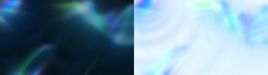 Poster - cyan light prism flares: abstract background with bright cyan light flares and a subtle prism effect