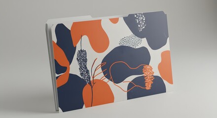 Poster - Colorful Abstract Art Folder Decorative Storage Organization Presentation Contemporary Pattern Visual Design