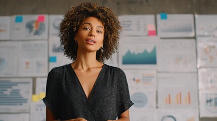 Poster - Confident Manager Presenting Data Insights in Modern Workspace Setting