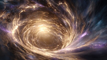 Wall Mural - Spiral Galaxy Vortex: A Cosmic Swirl of Stars and Dust