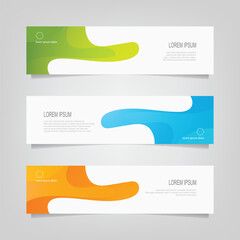 Fototapete - Abstract wavy geometric banner. Trendy gradient shapes composition. Modern vector design illustration