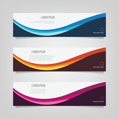 Fototapete - Abstract wavy geometric banner. Trendy gradient shapes composition. Modern vector design illustration