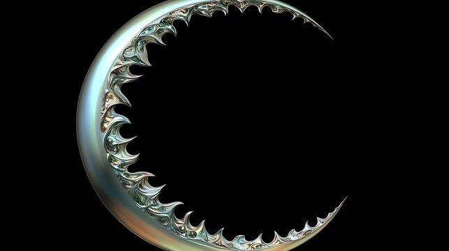Ornate crescent moon graphic (2)