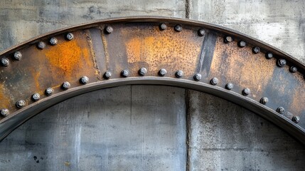 Poster - Steel pipe bend with weld beads and x-ray inspection mark near flow junction