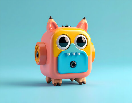 Adorable Monster Pencil Sharpener Cute Cartoon Design