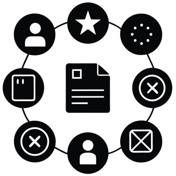 A versatile set of black vector business and web communication icons, perfect for modern internet and technology designs