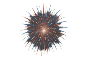 Poster - Vibrant fireworks exploding against a transparent background, perfect for adding a festive touch to any project