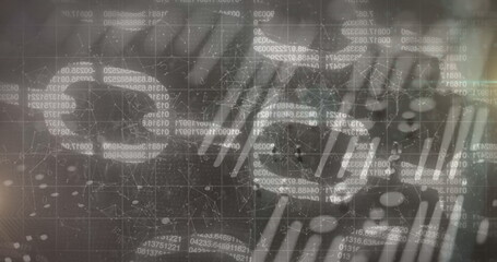 Poster - image of block chains with data processing over grid