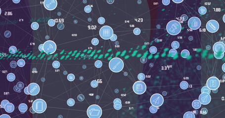 Poster - image of data processing over network of connections