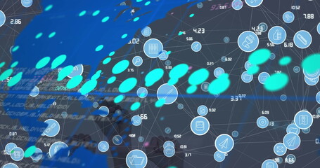 Poster - image of data processing over network of connections