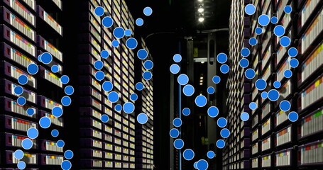 Poster - Image of medical data processing over server room
