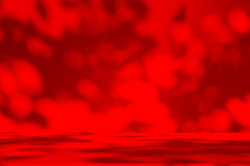 Aufkleber - Wall interior background, studio and backdrops show products.with shadow from window color Red background for text insertion and presentation product	
