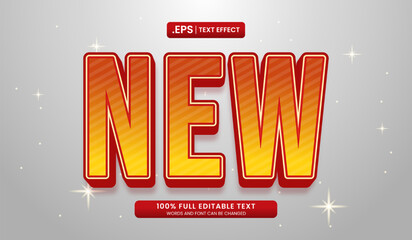 Wall Mural - Title Word new in red and yellow. Suitable for designs for promotions, sales, and advertisements.