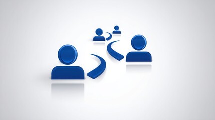 Poster - Group of diverse people collaborating with one central individual highlighting remote team efficiency and dynamics