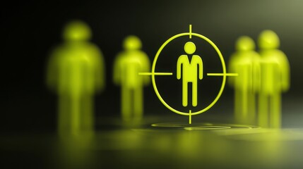 Poster - A group of people illuminated by a green glow symbolizing enhanced workforce capability and skill development in organizations