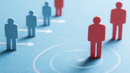 Poster - Collective of people standing in a circle representing a succession map and targeting path to collaborative growth and success
