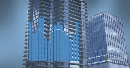 Poster - image of data processing over cityscape
