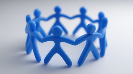 Poster - Diverse group of individuals holding hands symbolizing team synergy and collaboration in a community setting