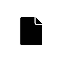 Fototapete - Simple Black Document Icon Clean, Minimalist Design for Websites and Applications