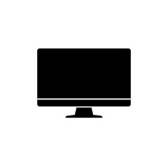 Fototapete - Simple Black Computer Monitor Icon Flat Design Element for Websites and Applications