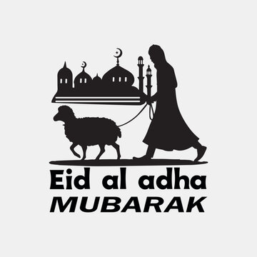 Eid silhouette vector, Animal Icon, Islamic mosque, silhouette, sheep, graphic design, vector art, Vector illustration, Muslim holiday, Islamic celebration,
