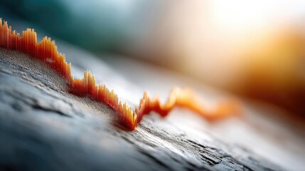 Poster - Volume spike analysis with price and trend support concept. Abstract representation of fluctuating market trends and statistics.