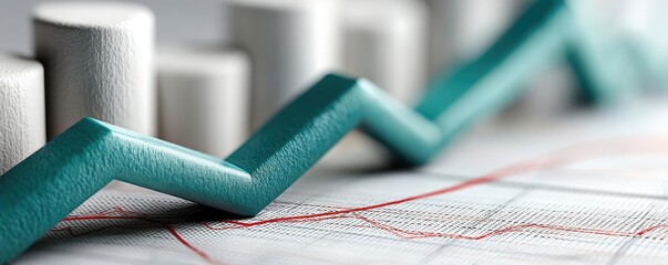 Poster - Volume spike analysis with price and trend support concept. Detailed financial analysis with upward trend data visualizations.