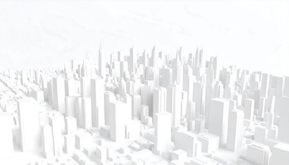 Poster - White Cityscape Buildings Aerial View.