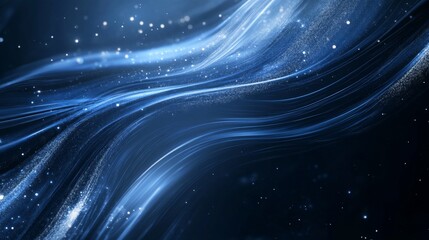 Poster - Creating an elegant blue abstract pattern with subtle silver highlights in a digital art environment for contemporary design projects