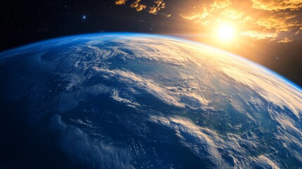 Wall Mural - captivating view of earth from space swirling clouds stunning atmosphere celestial perspective scien