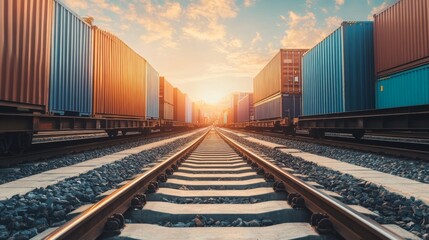 Poster - Optimizing intermodal transportation logistics with containers global shipping hubs visual insights supply chain management and best practices