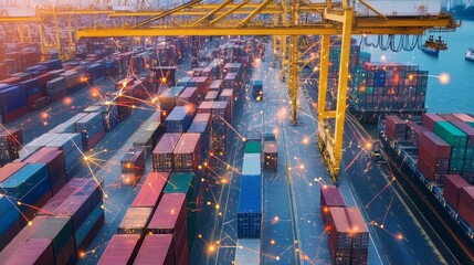 Poster - Optimize warehouse management with advanced logistics software in modern distribution centers for enhanced efficiency